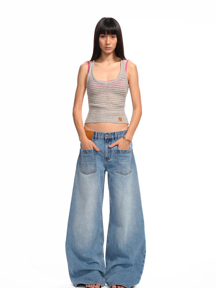 Knitted Hollow - Out Sling Vest