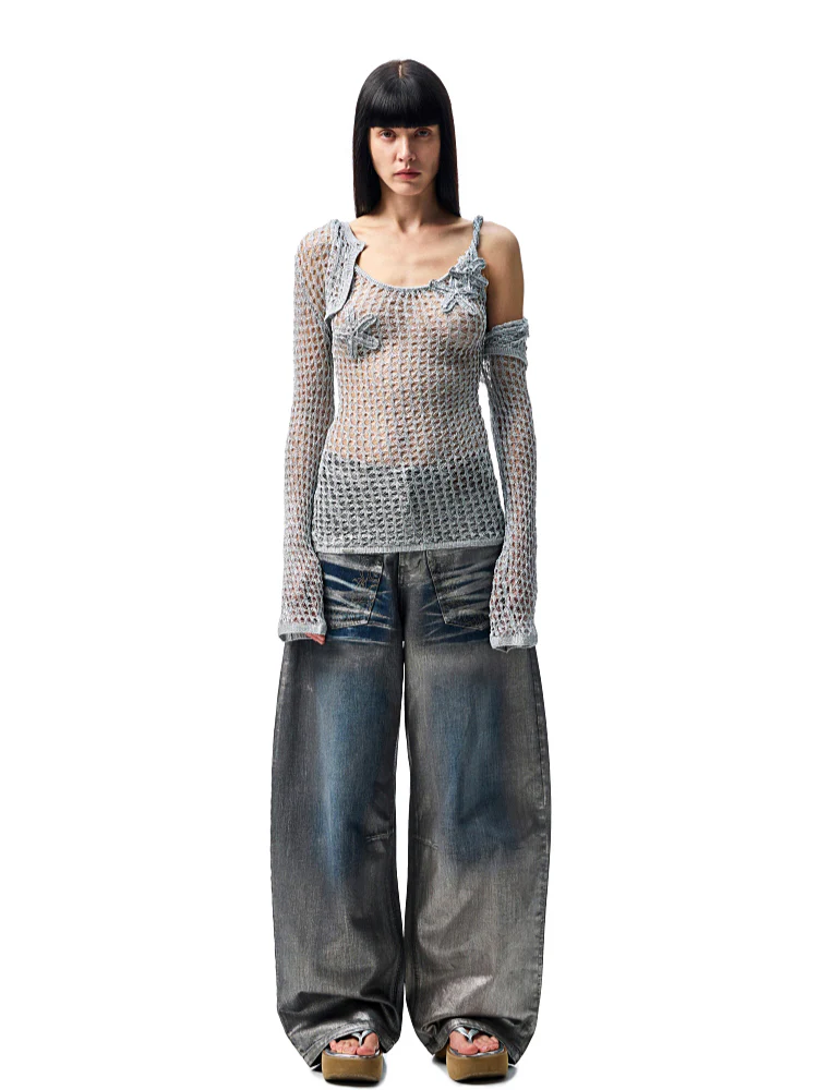 Hand-Crocheted Starfish Strappy Knotted Vest