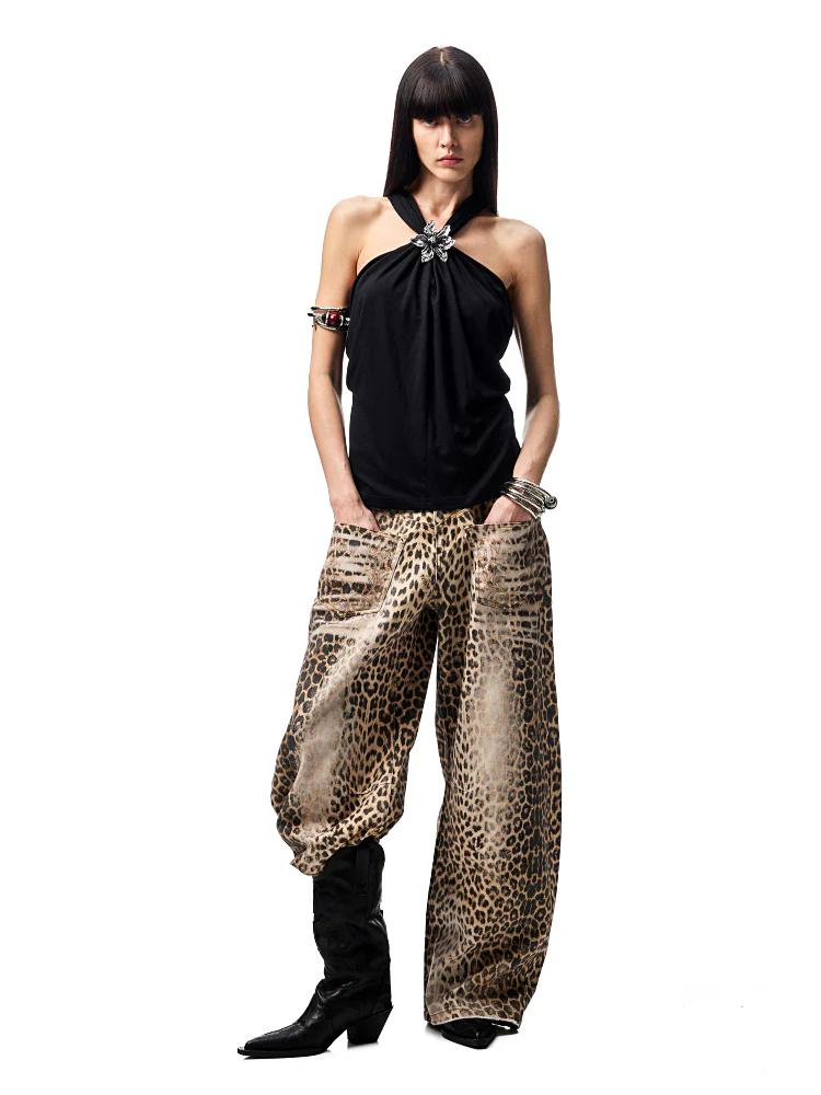 High-Elastic V-Neck Knotted Acetate Camisole