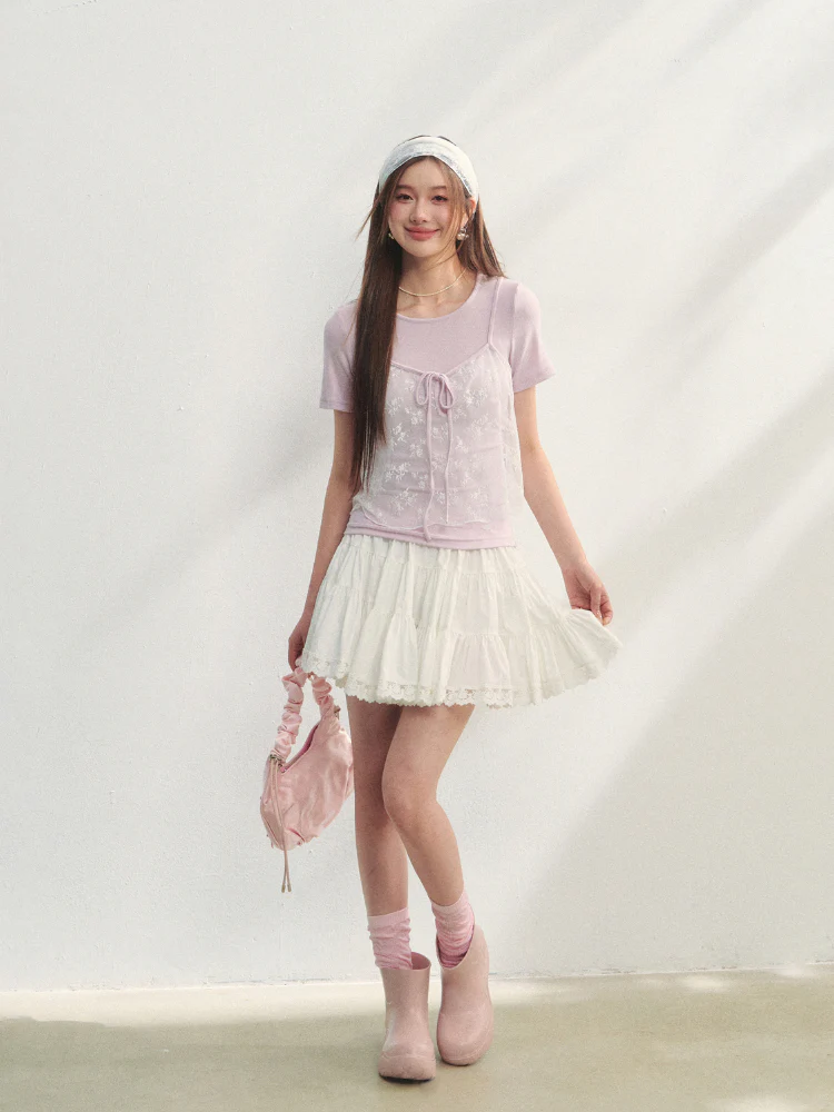 Lace Mesh Sling T-shirt