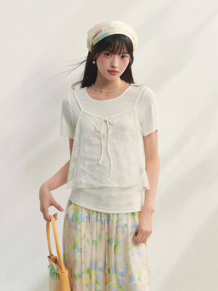 Lace Mesh Sling T-shirt