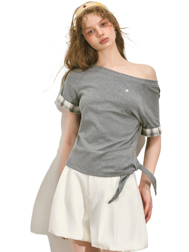 Tie-bow Short-sleeve T-shirt