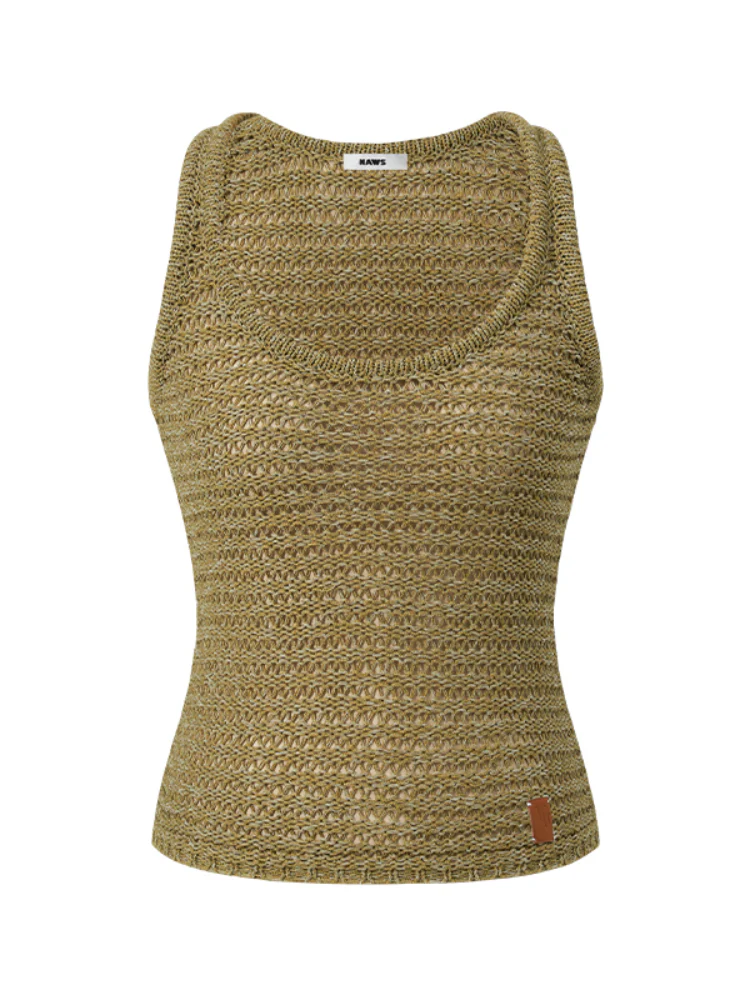 Knitted Hollow - Out Sling Vest