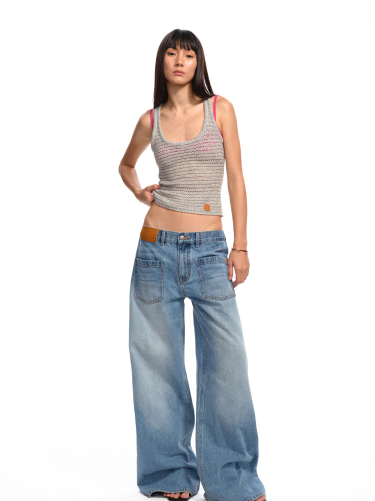 Knitted Hollow - Out Sling Vest