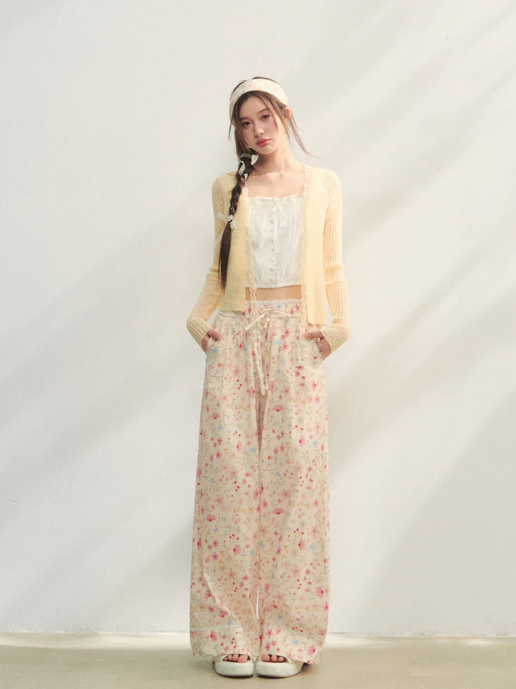 Waist-Cinching Lace-Trimmed Spaghetti-Strap Vest