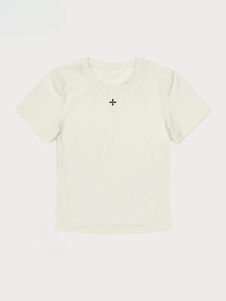 Cross Shaped Slim Fit T-shirt Base Shirt