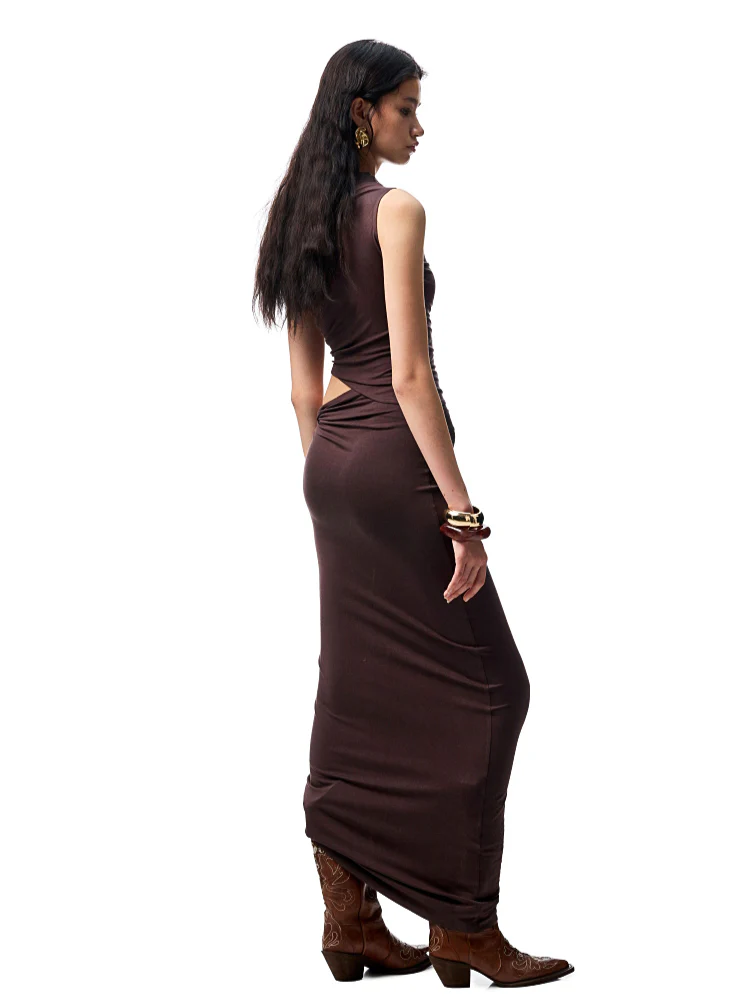 Irregular Multi-Wear Ruched Acetate T-Shirt