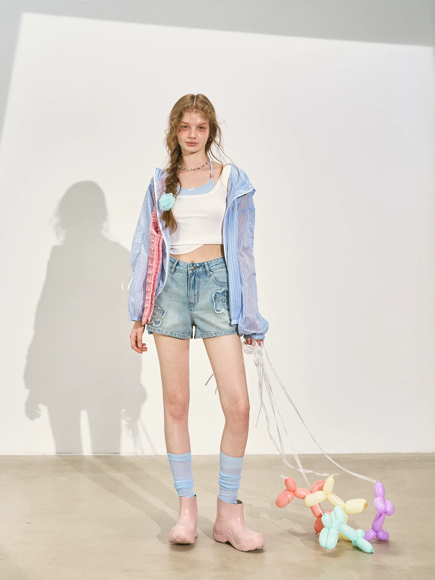 Cooling Checkered Hooded Sun - protection Shirt