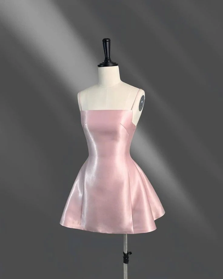 Simple Pink Mini Bridal Dress Elegant Homecoming Dress S200