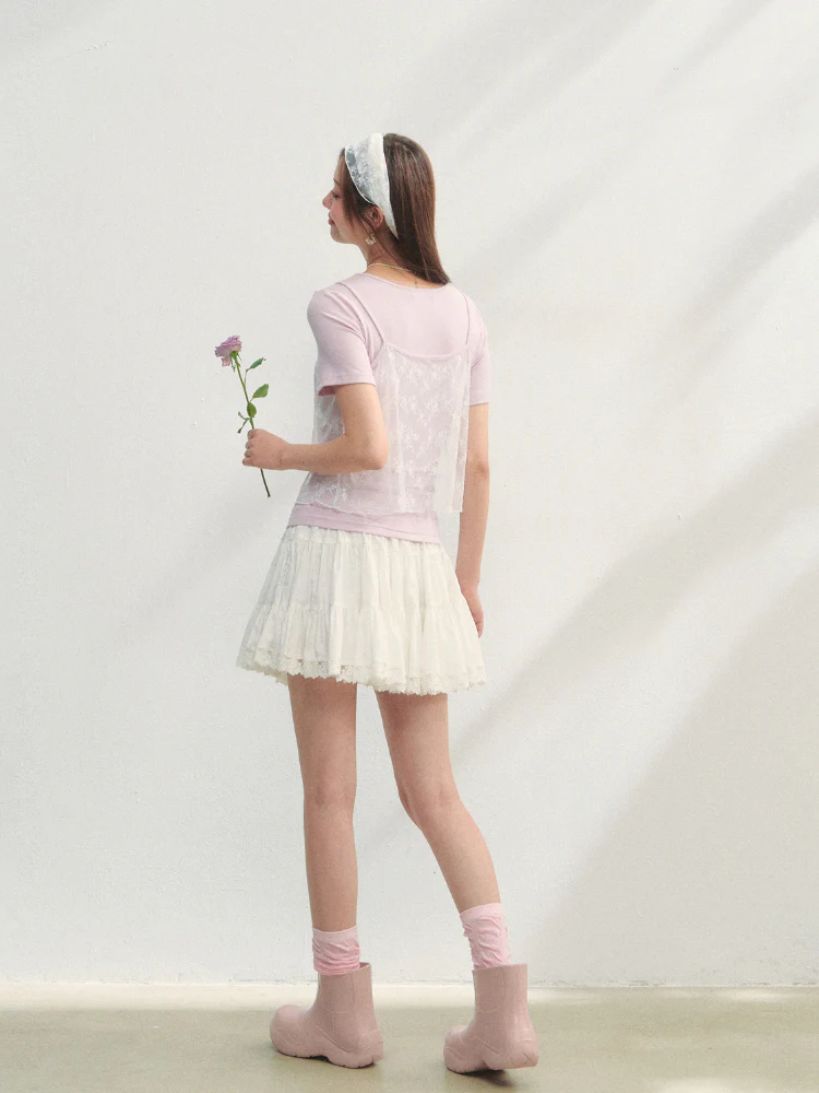 Lace Mesh Sling T-shirt