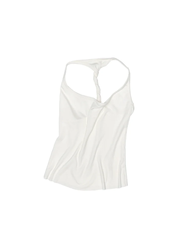 Large Round-Neck Knot Acetate Tank Top & Skirt Set