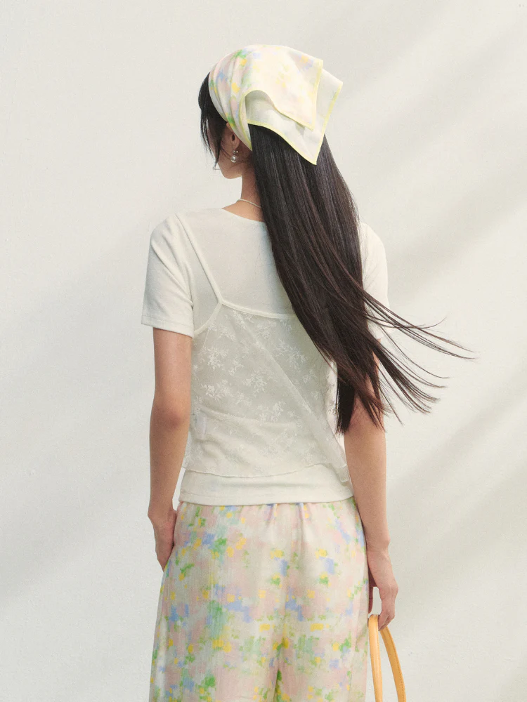 Lace Mesh Sling T-shirt