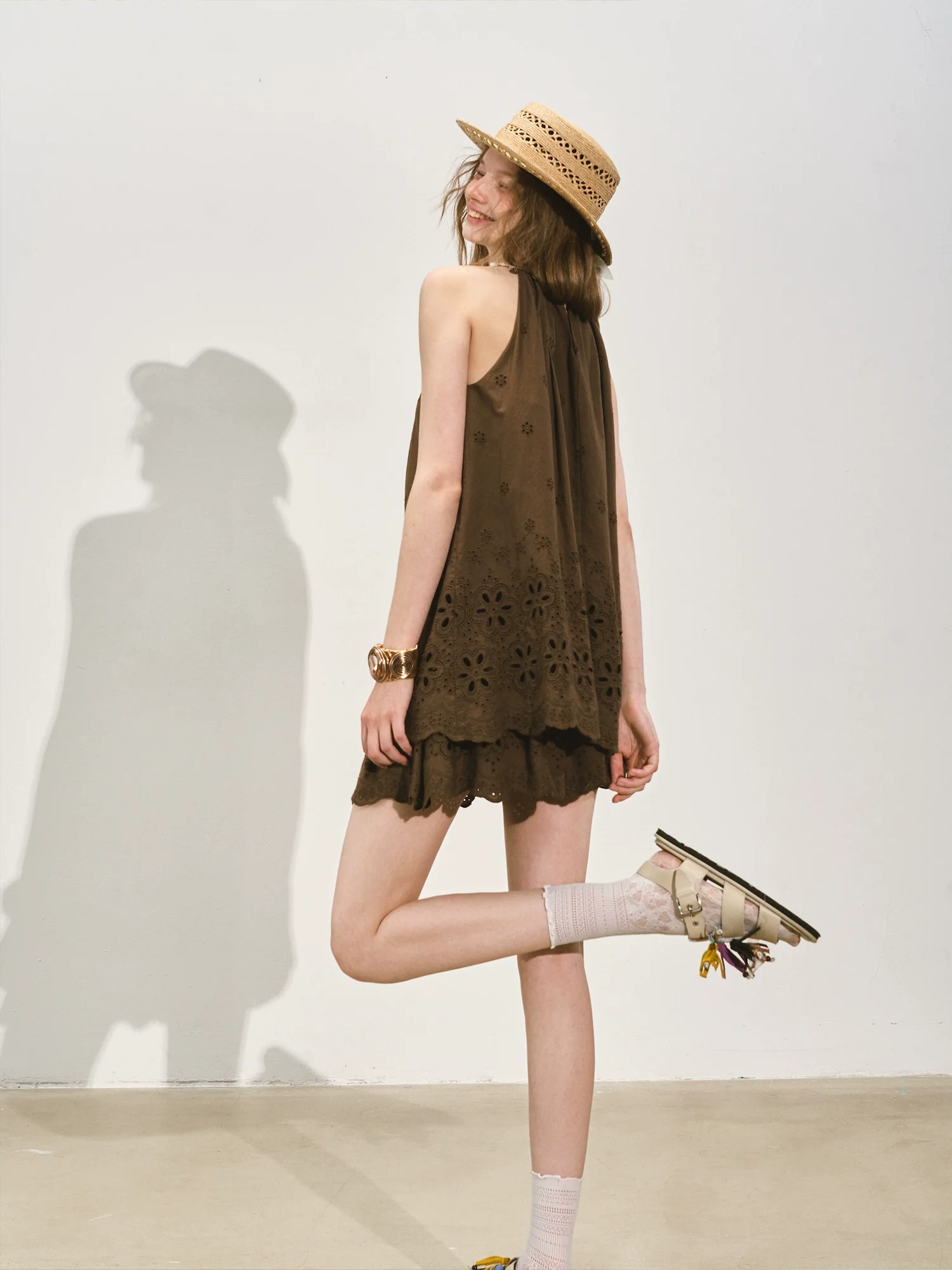 Vacation-Style Sleeveless Top & Skirt Set