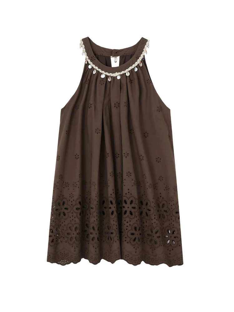 Vacation-Style Sleeveless Top & Skirt Set