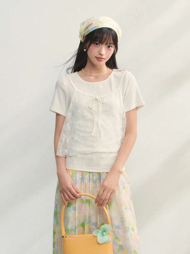 Lace Mesh Sling T-shirt