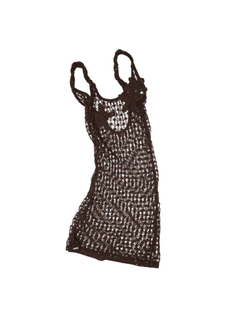 Hand-Crocheted Starfish Strappy Knotted Vest