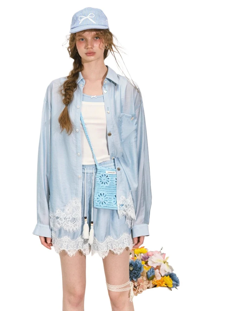 Cooling Lace - Patchwork Shirt & Shorts Set