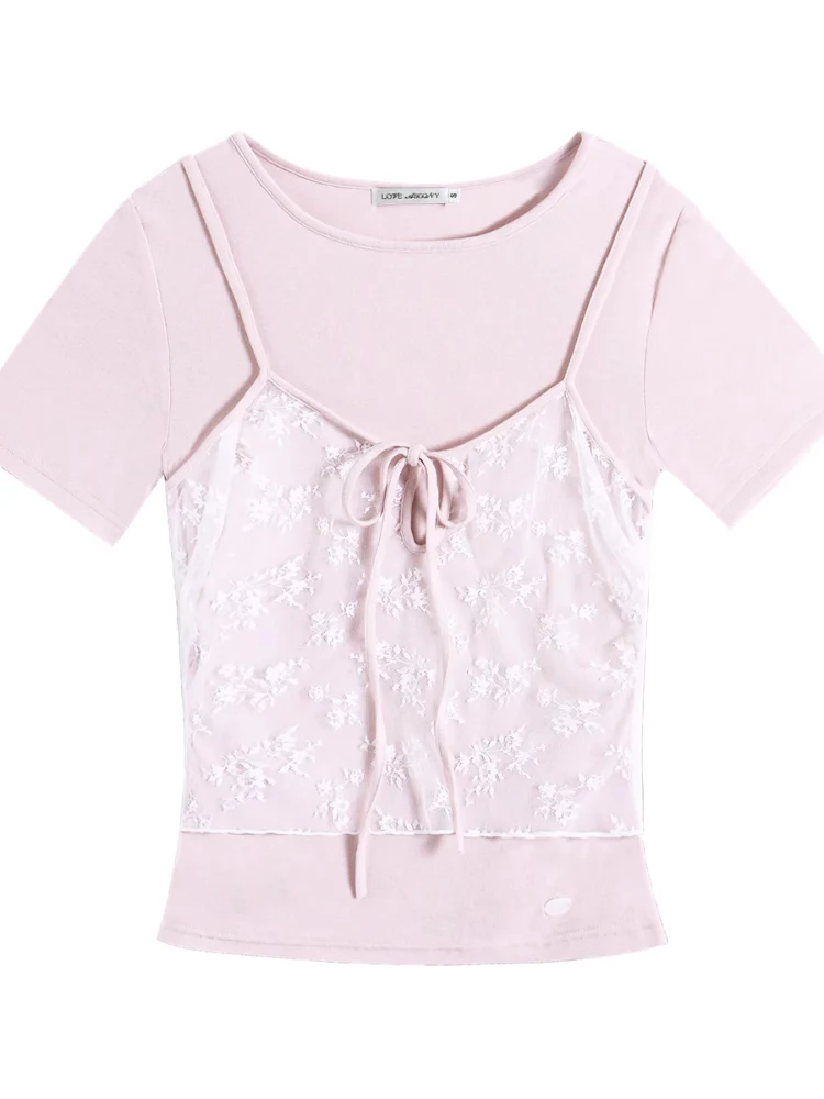 Lace Mesh Sling T-shirt