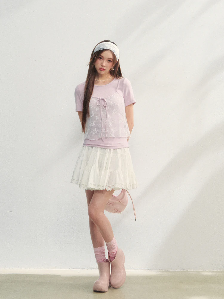 Lace Mesh Sling T-shirt