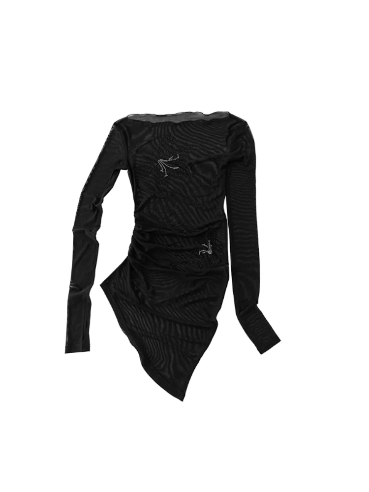 Floral Rhinestone Off-the-Shoulder Cover-Up