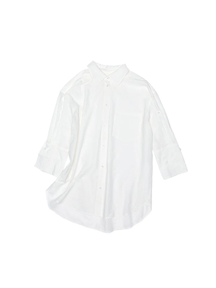 Medium-Sleeve Jacquard Shirt & Shorts Set