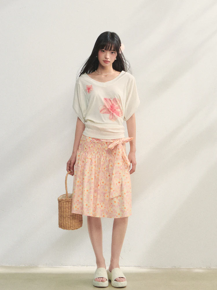 Printed Strappy Three-Way Strapless Camisole