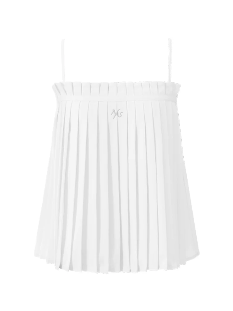 Accordion Pleated A-Line Loose Vest Sling