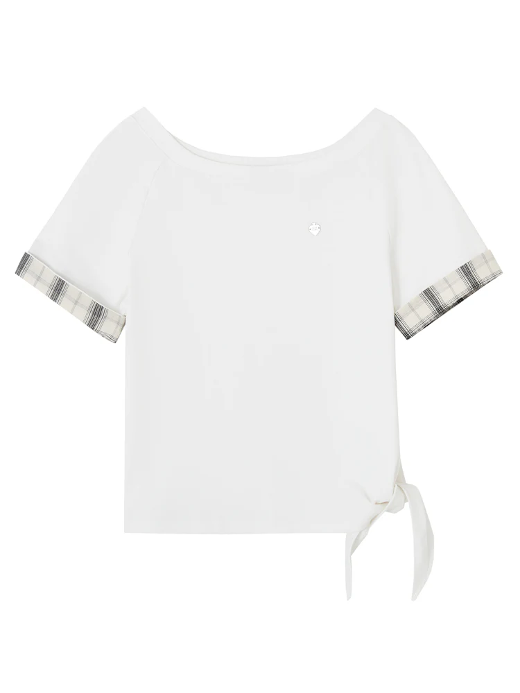 Tie-bow Short-sleeve T-shirt
