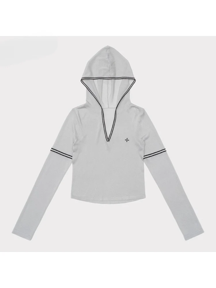 Knit Long Sleeve V-Neck Blouse