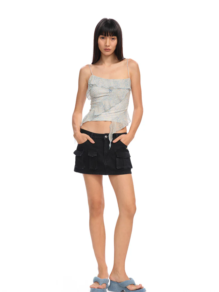 Asymmetric Ruffled Cami