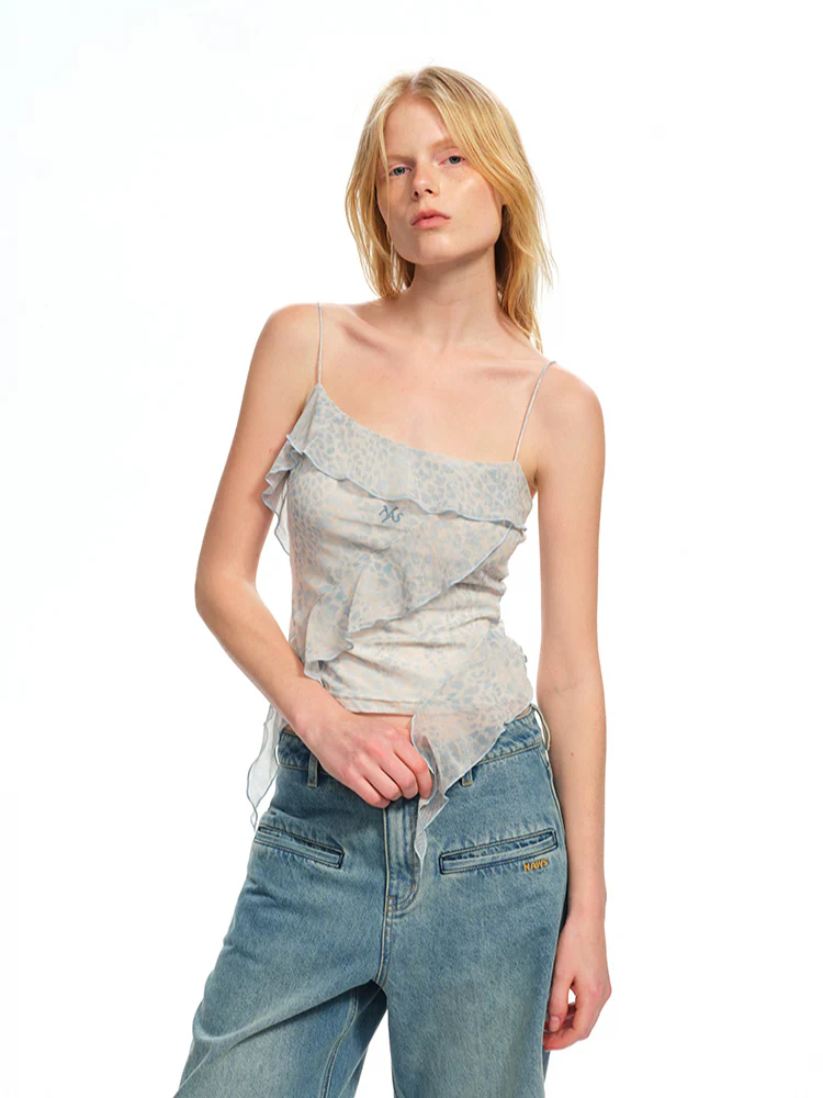 Asymmetric Ruffled Cami