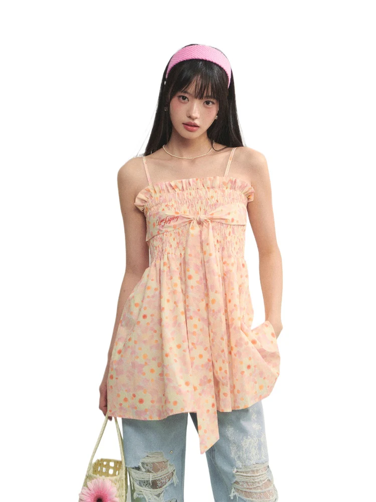 Printed Strappy Three-Way Strapless Camisole