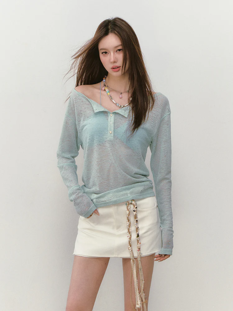 Imitation Acetate Sun - Protection Cover - Up T - shirt