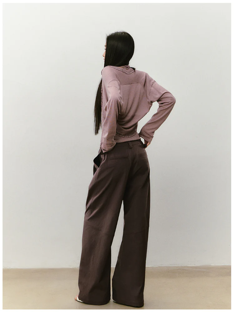 Heavy-duty Knitted Draped Neck Tank Top Set