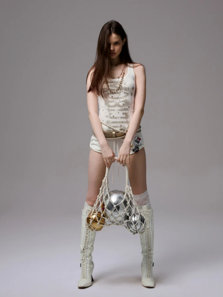 Hot-Stamped Gold & Silver Letter Printed Vest