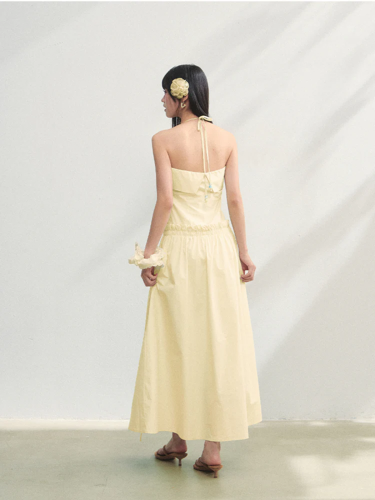 Tie-Waist Strapless Dress