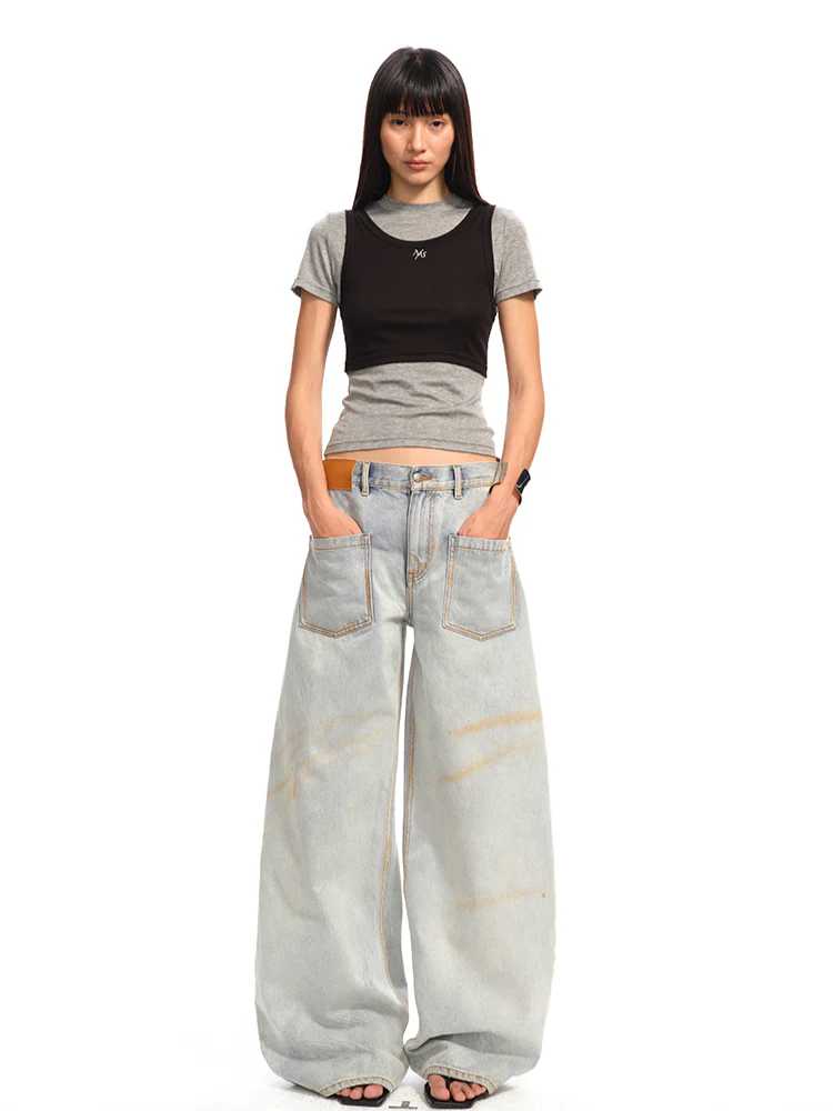 Washed Reversed - Pocket Jeans