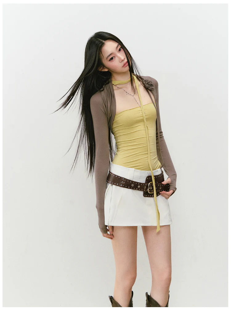 3D Flowers Lyocell Vest Coat