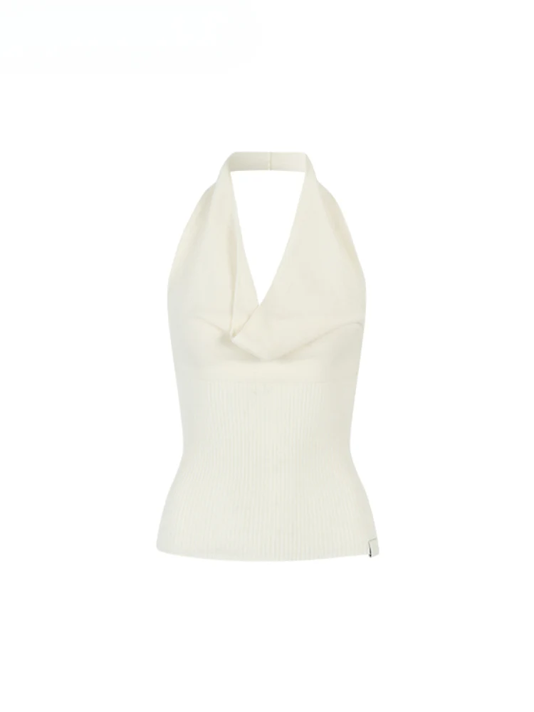 Heavy-duty Knitted Draped Neck Tank Top Set