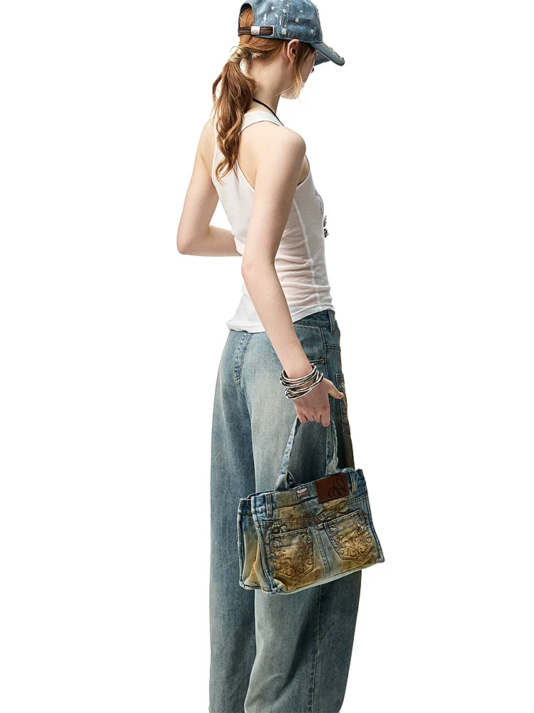 Mud-dyed Washed Jeans