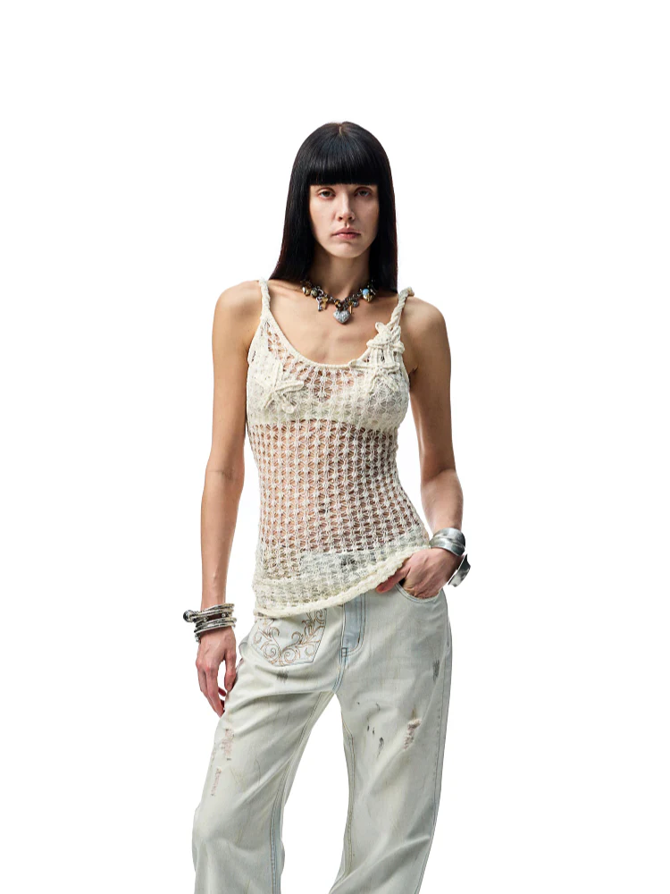 Light Blue Mud - Dyed Floral Embroidered Jeans