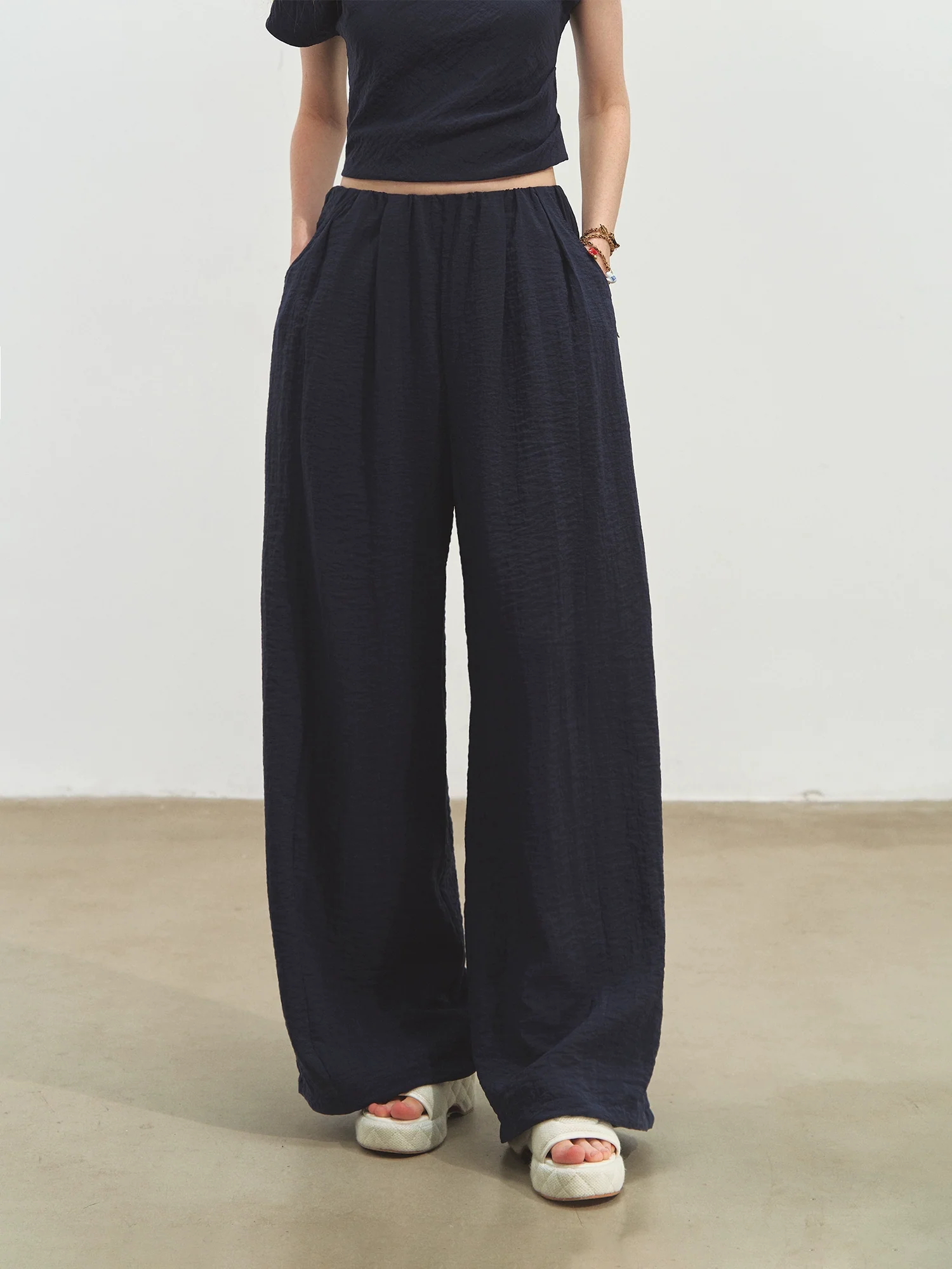 Draped Lazy Asymmetric Shoulder Convertible Top Set