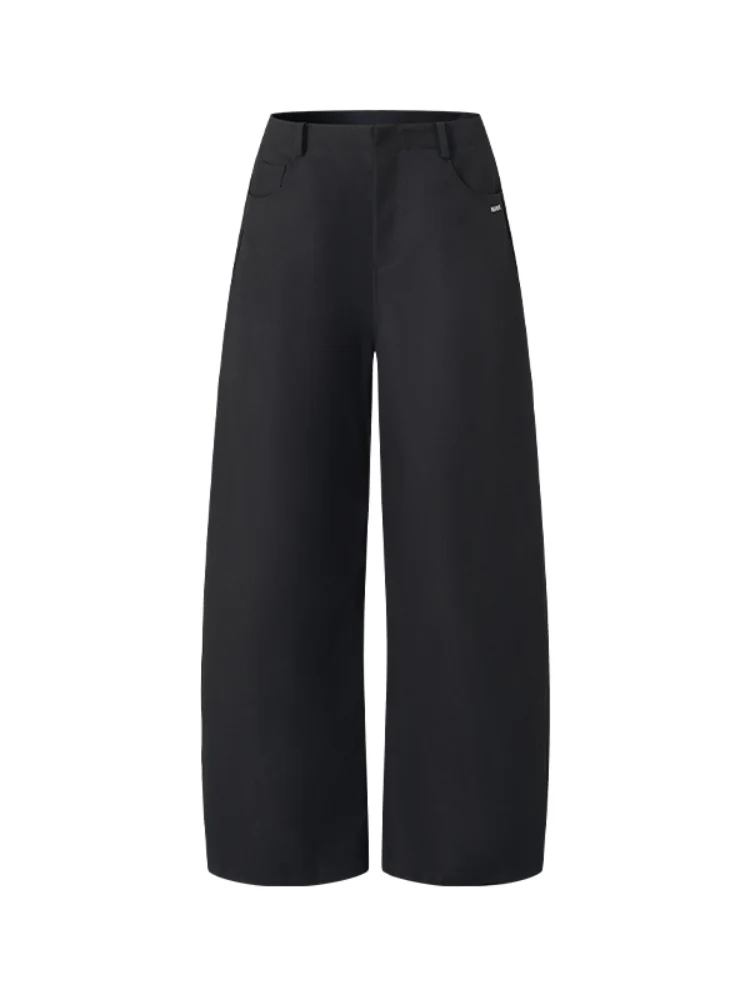Low-Rise Slim-Fit Loose Wide-Leg Pants