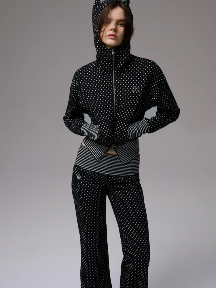 Polka Dot Stripe Double-Sided Tank Top