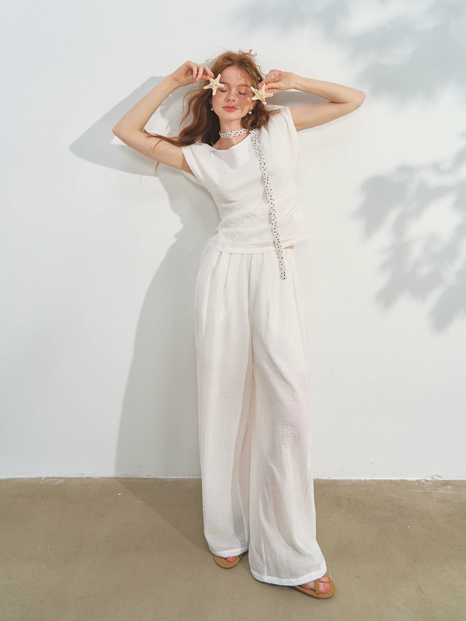 Draped Lazy Asymmetric Shoulder Convertible Top Set