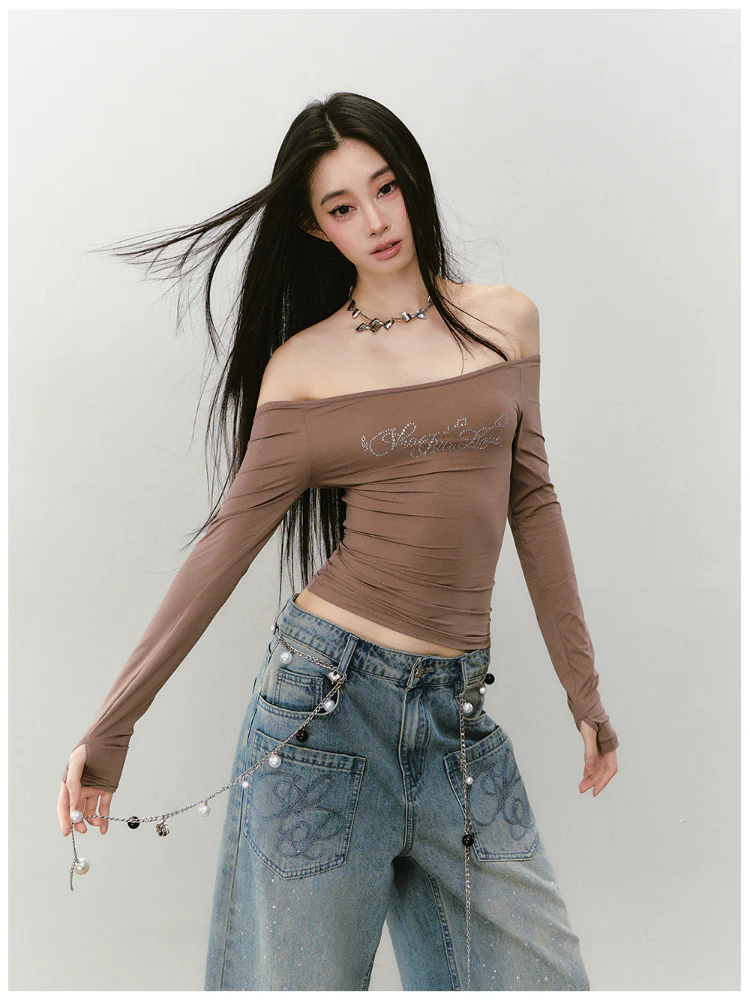 One-shoulder Skin-friendly Top