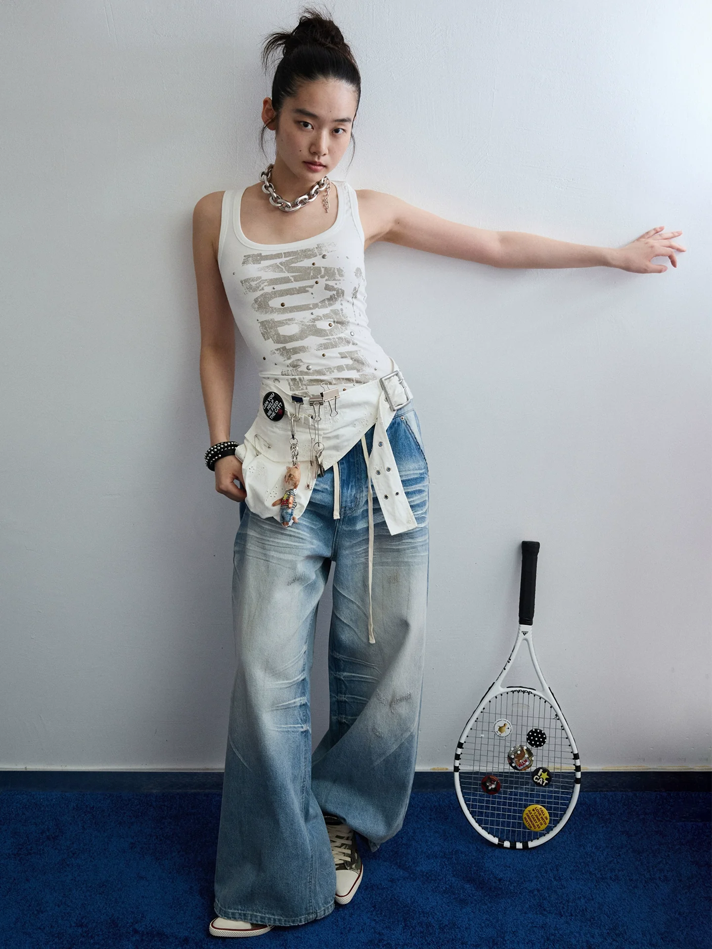 Hot-Stamped Gold & Silver Letter Printed Vest