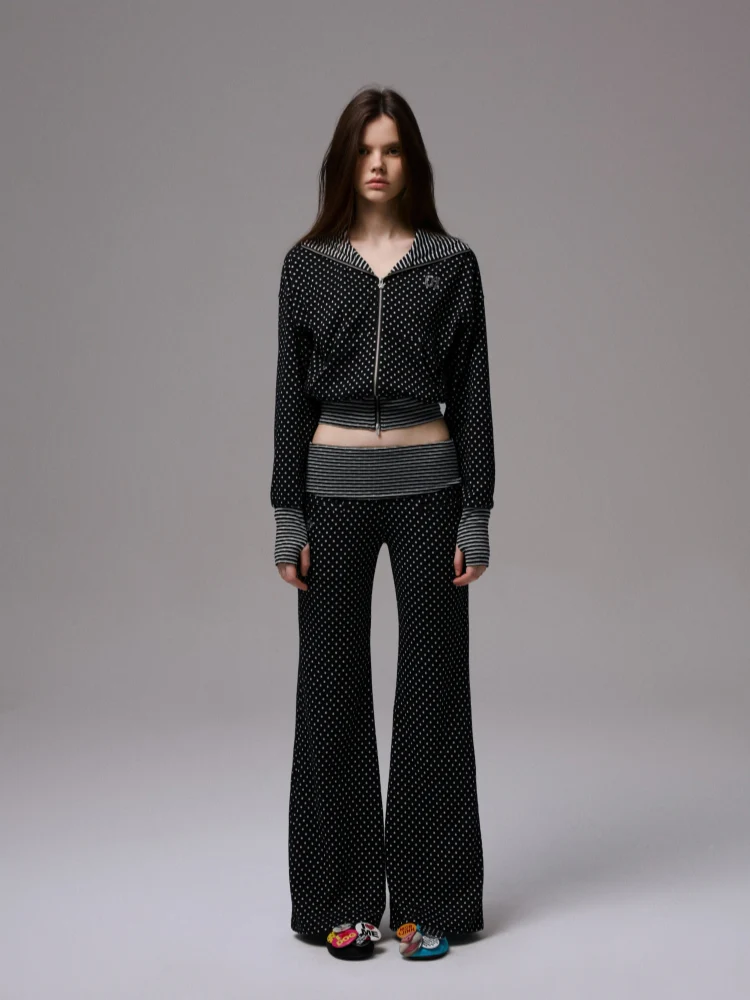 Polka Dot Stripe Double-Sided Tank Top