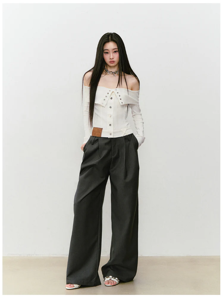 Collared Waist-fitted High-stretch Denim Jacket