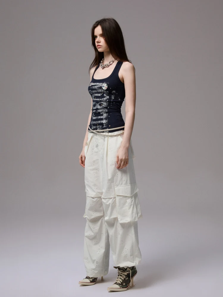 Hot-Stamped Gold & Silver Letter Printed Vest